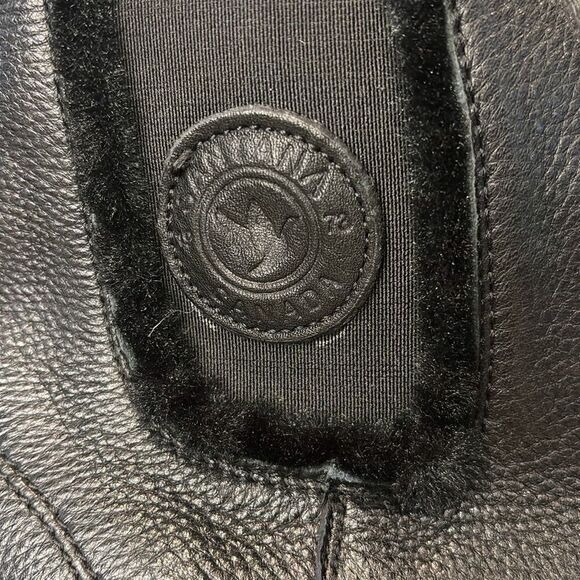 Santana Canada Women's Nina Leather‎ Faux Fur Trim Ankle Boots Black Size 11 - Picture 7 of 10